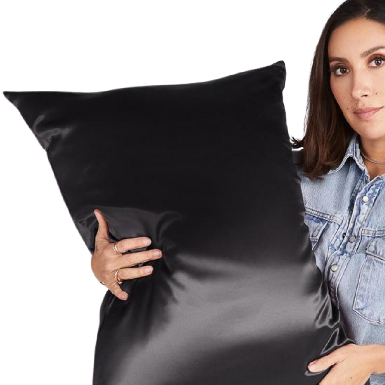 Queen Silk Pillowcase Black