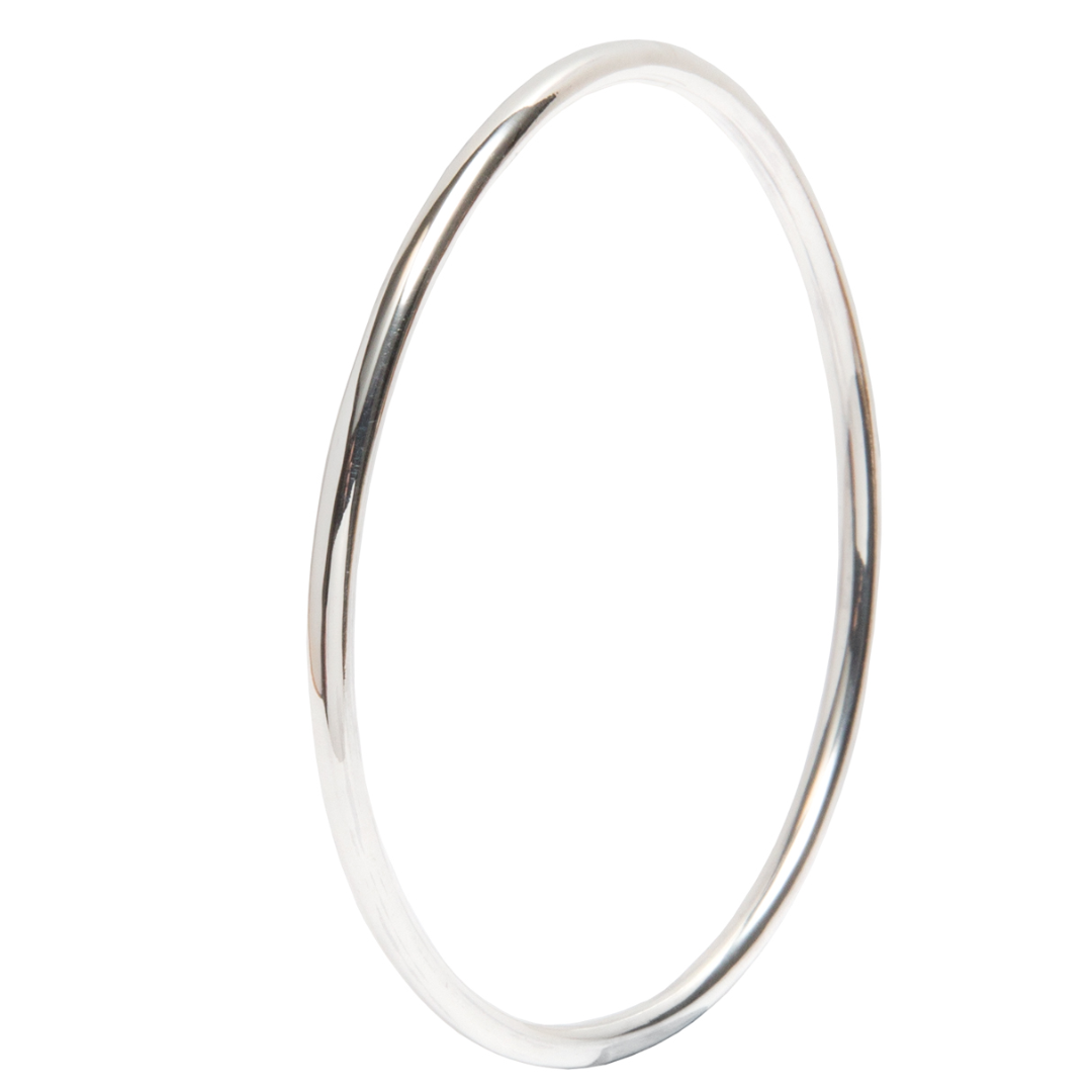 Small Silver Plain Bangle