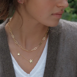 Gold Double Star Necklace