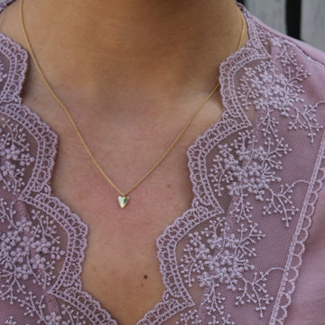 Gold Tiny Heart Necklace