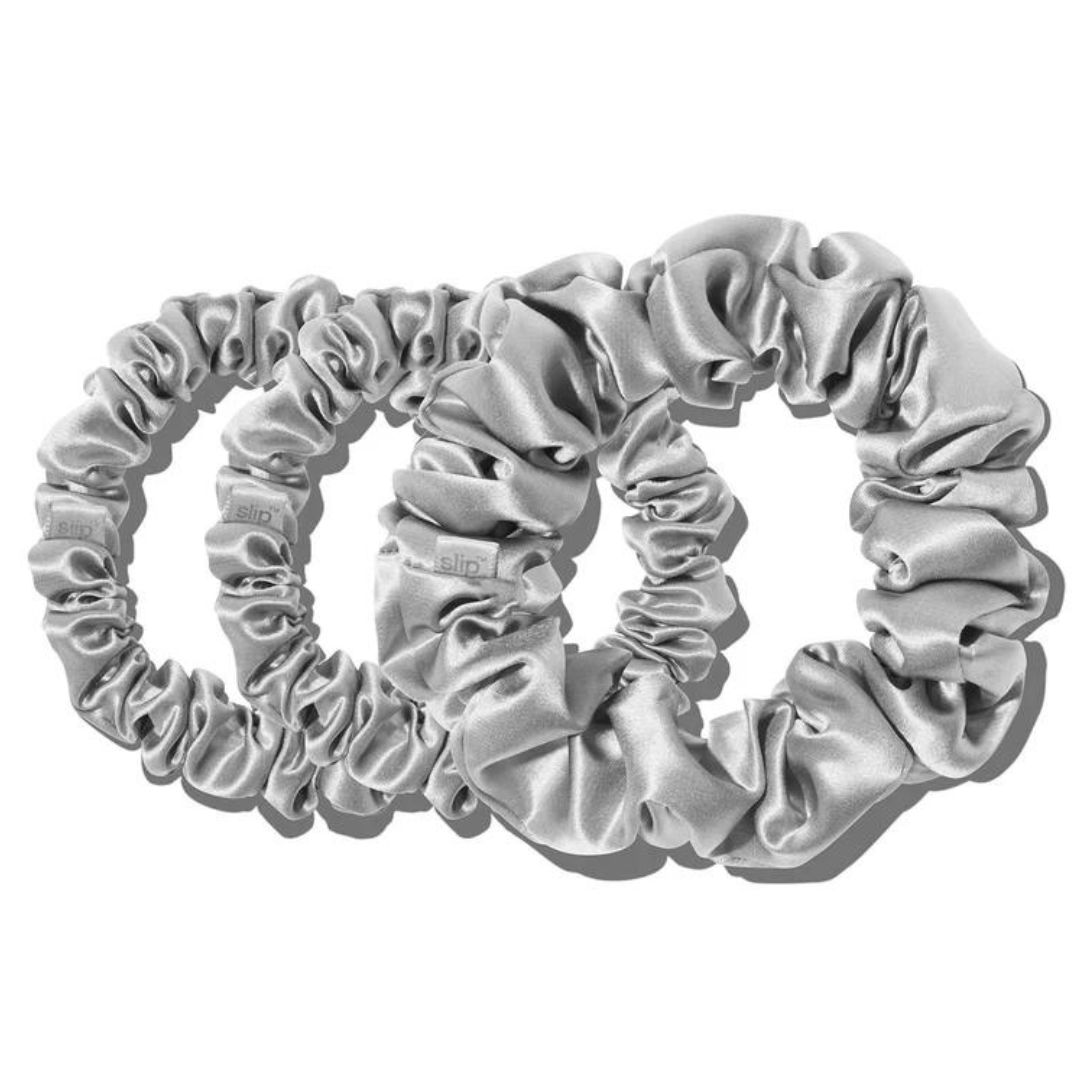 Back to Basics Silver Midi-Large Scrunchie Set