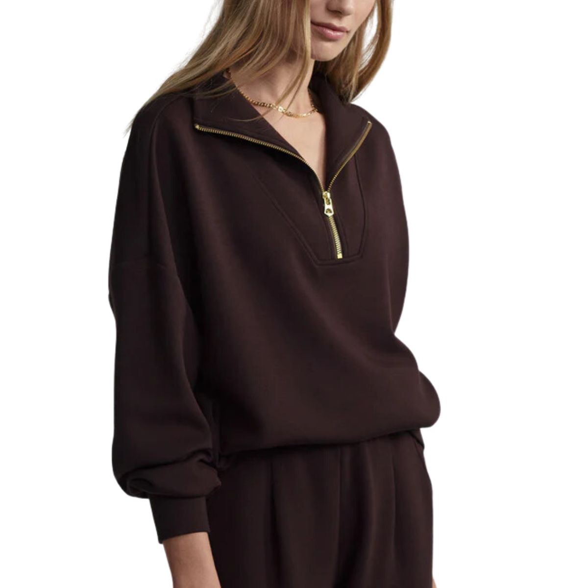 Hawley Half Zip Sweat CoffeeBean