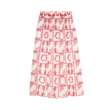 Dax Skirt Ivory Red Handkerchief