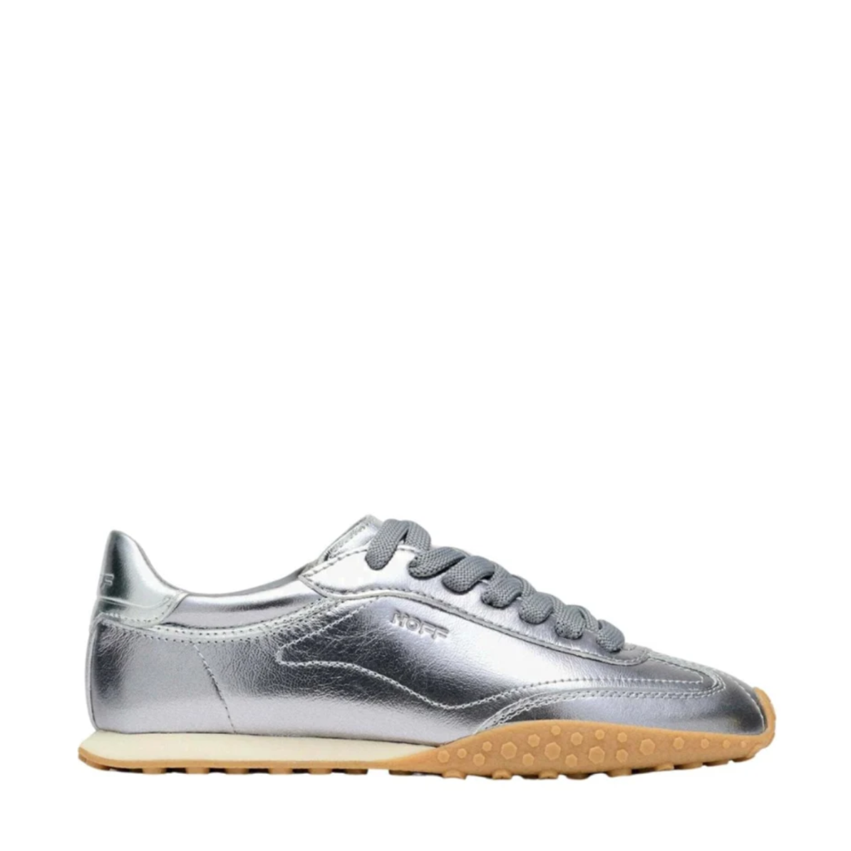 Bridge Metallic Silver Trainers
