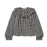 Joelle Top Navy Plaid