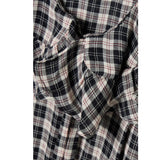 Joelle Top Navy Plaid