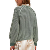 Frankie Cable Sweater Sea Spray