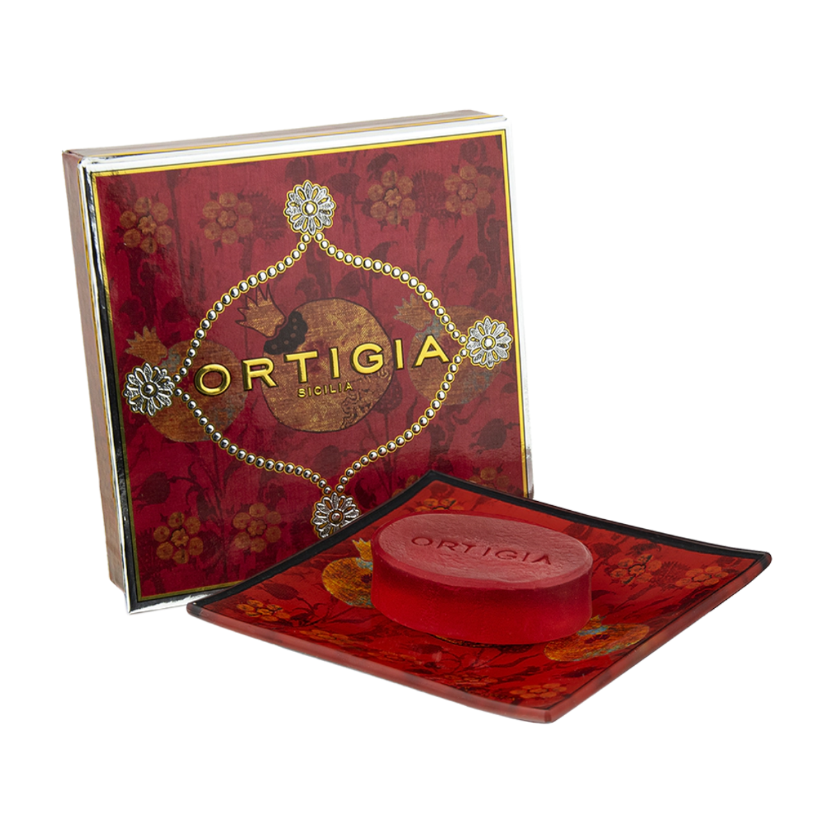 Glass Plate and Soap Melograno