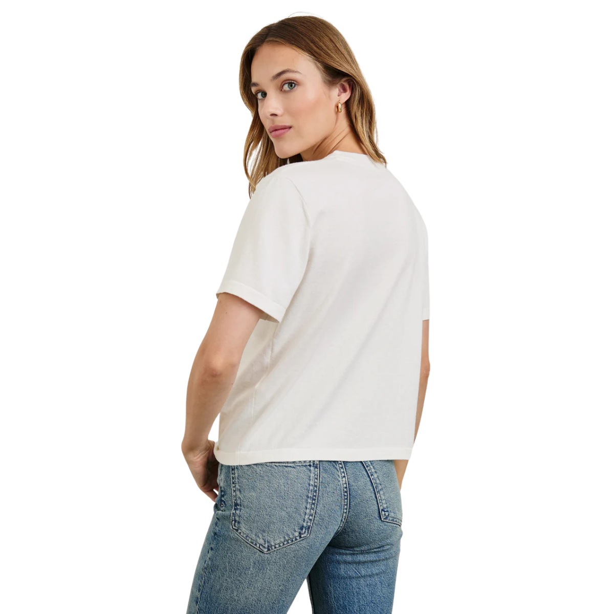 White Cotton Cashmere Tee