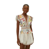 Greek Garden Blouse Off-White