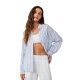 Contrast Pkt Boyf Shirt