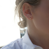 Gold Baguette Stud Earrings