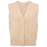 Shrunken Button Vest Camel