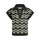 Joelle Crochet Polo Top