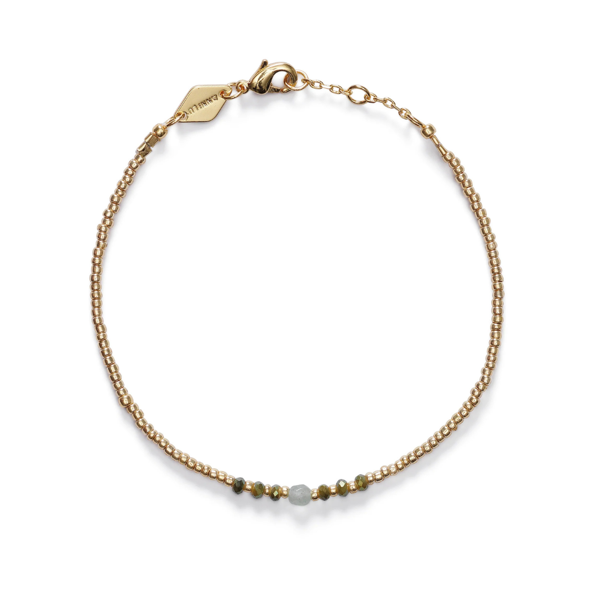 Bead & Gem Bracelet Sea Green