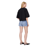 Myers Cropped Tee Faded Black