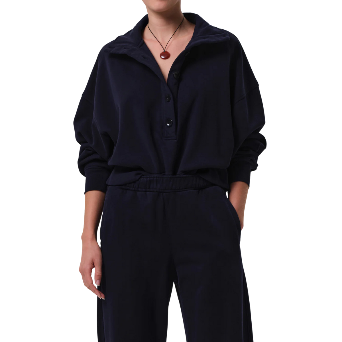 Mirelle Funnel Neck Sweatshirt Navy