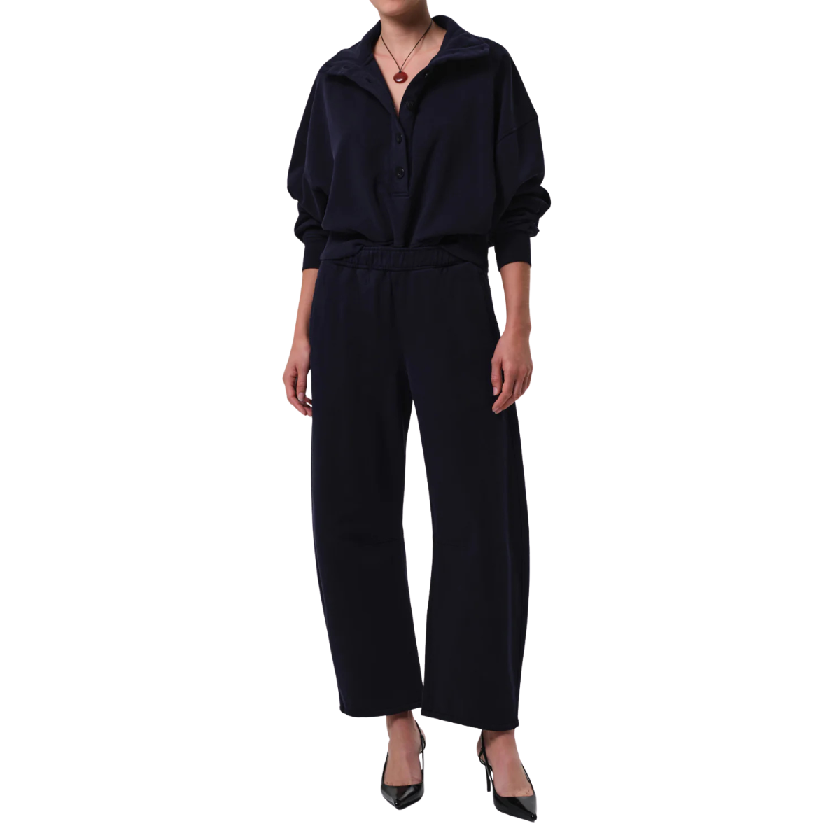 Mirelle Funnel Neck Sweatshirt Navy