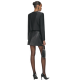 Taffeta Embellished Trim Jacket Black