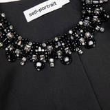 Taffeta Embellished Trim Jacket Black