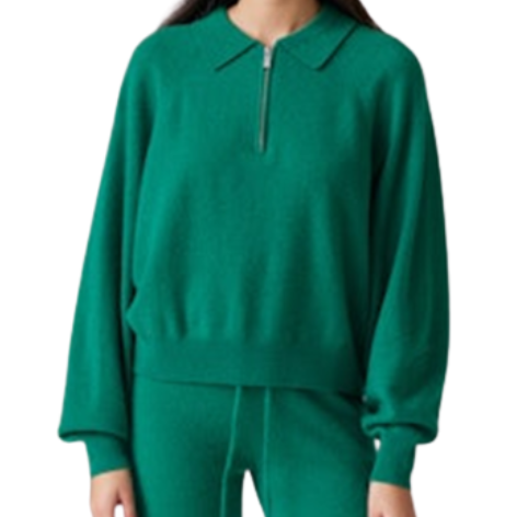 Cabana Zip Polo Pea
