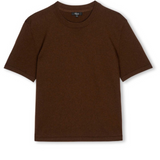 Cotton Cashmere Short Sleeve Tee Espresso