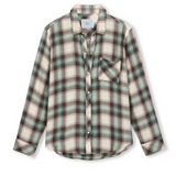 Hunter shirt Birch Olive Teal