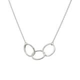 3 Oval Necklace Silver