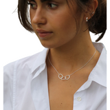 3 Oval Necklace Silver