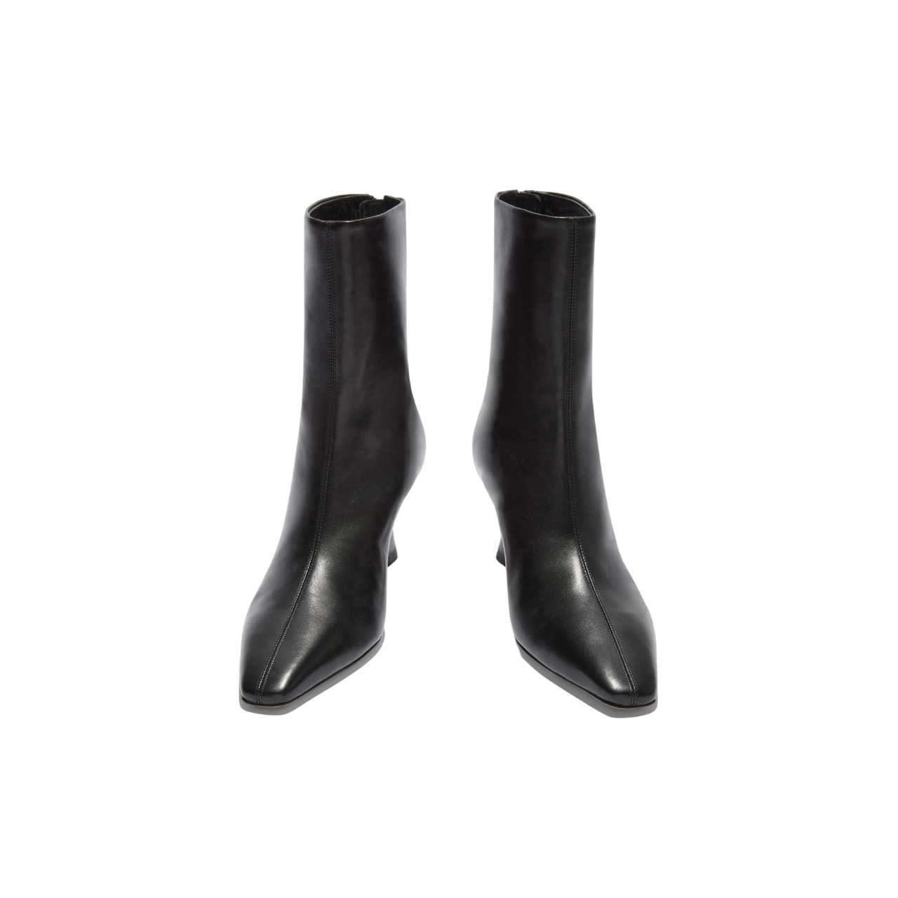 Elina Black Leather Boot