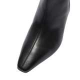 Elina Black Leather Boot