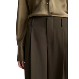High Waist Pleated Trouser Verde