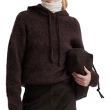 Anneleen Knit Hoodie Chocolate