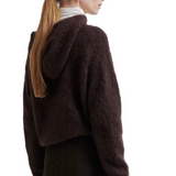 Anneleen Knit Hoodie Chocolate