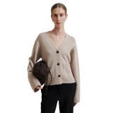 Alpha Fitted Cardigan Beige