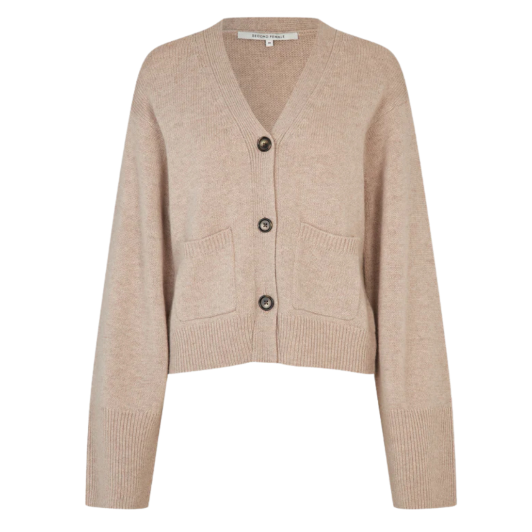 Alpha Fitted Cardigan Beige