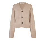 Alpha Fitted Cardigan Beige