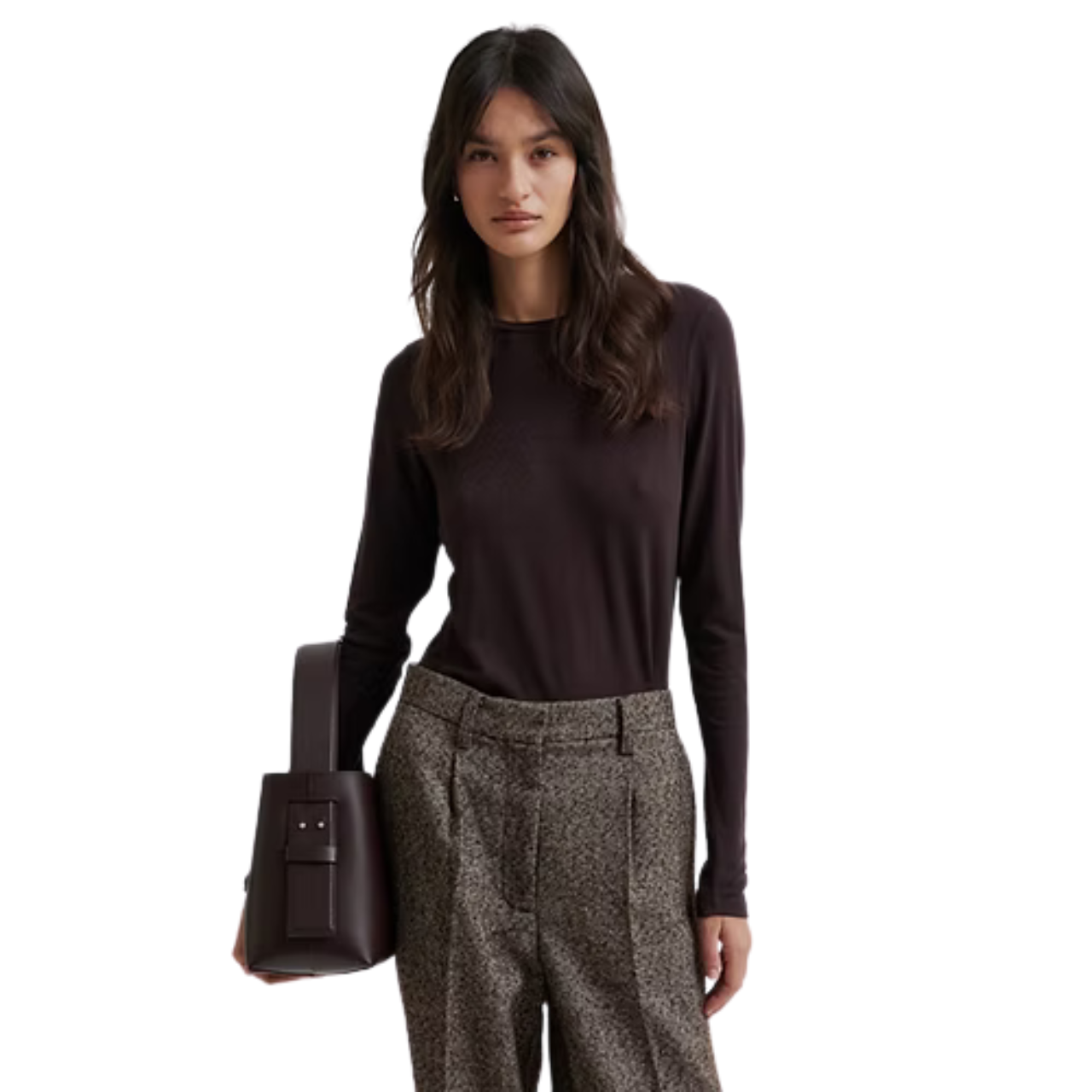 Matima O-Neck Tee Chocolate