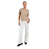 Cotton Cashmere Short Sleeve Knit Heather Oat