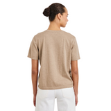 Cotton Cashmere Short Sleeve Knit Heather Oat