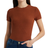 Rib Baby Tee Rust