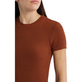 Rib Baby Tee Rust