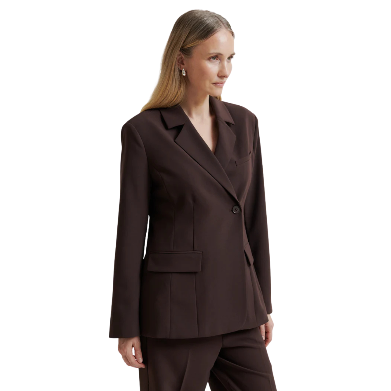 Fique Fitted Blazer Chocolate
