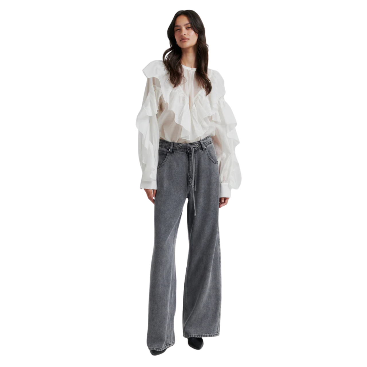 Fria Frill Blouse Tofu