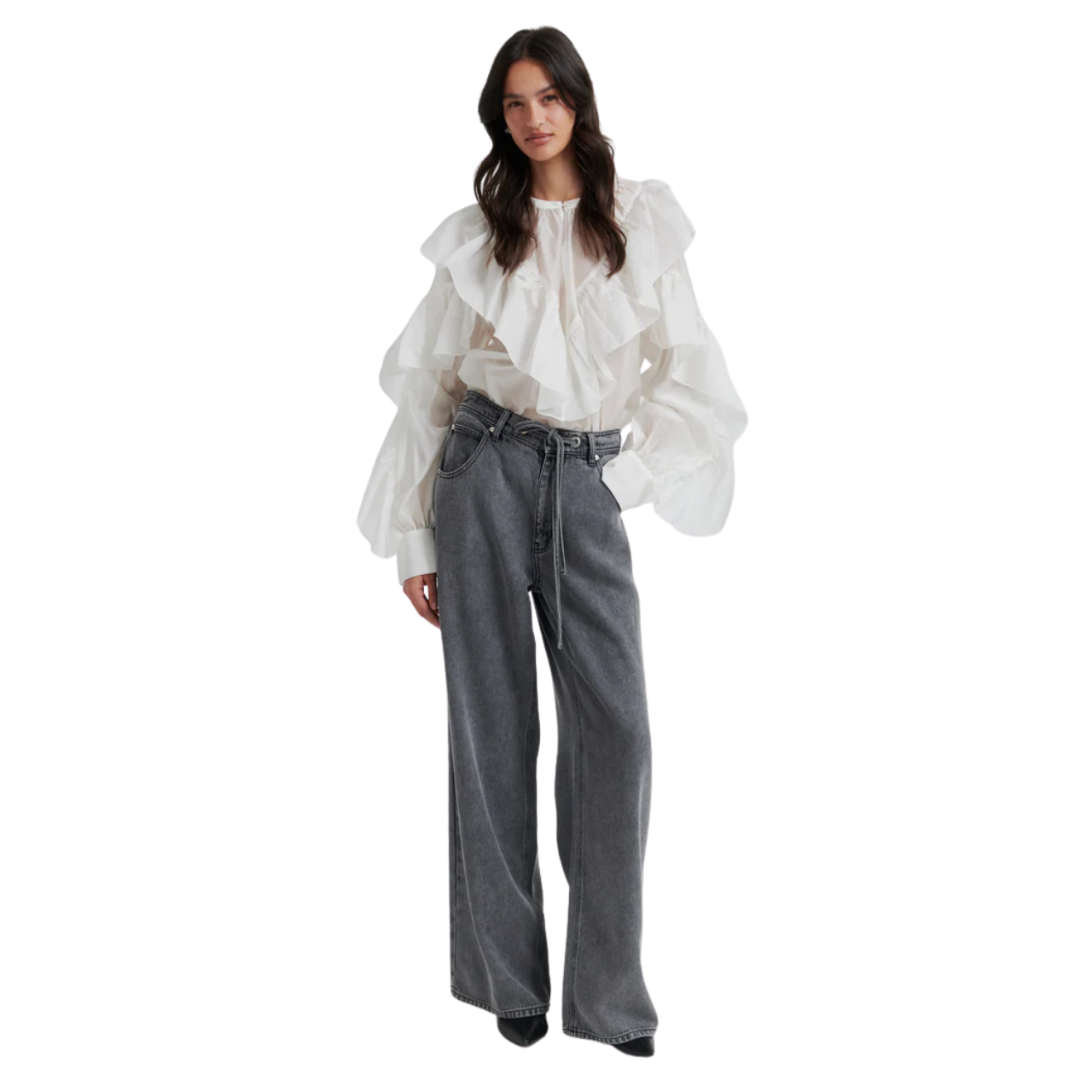 Fria Frill Blouse Tofu