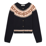 The Cashmere Fairisle Cardi Navy