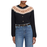 The Cashmere Fairisle Cardi Navy