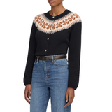 The Cashmere Fairisle Cardi Navy