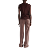 Draped Cowl Neck Top Fig