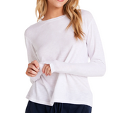 Crew Neck Tee L/S White